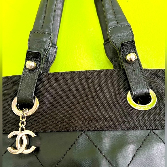 CHANEL Paris Barritz Black Tote and Charm - Picture 1 of 15